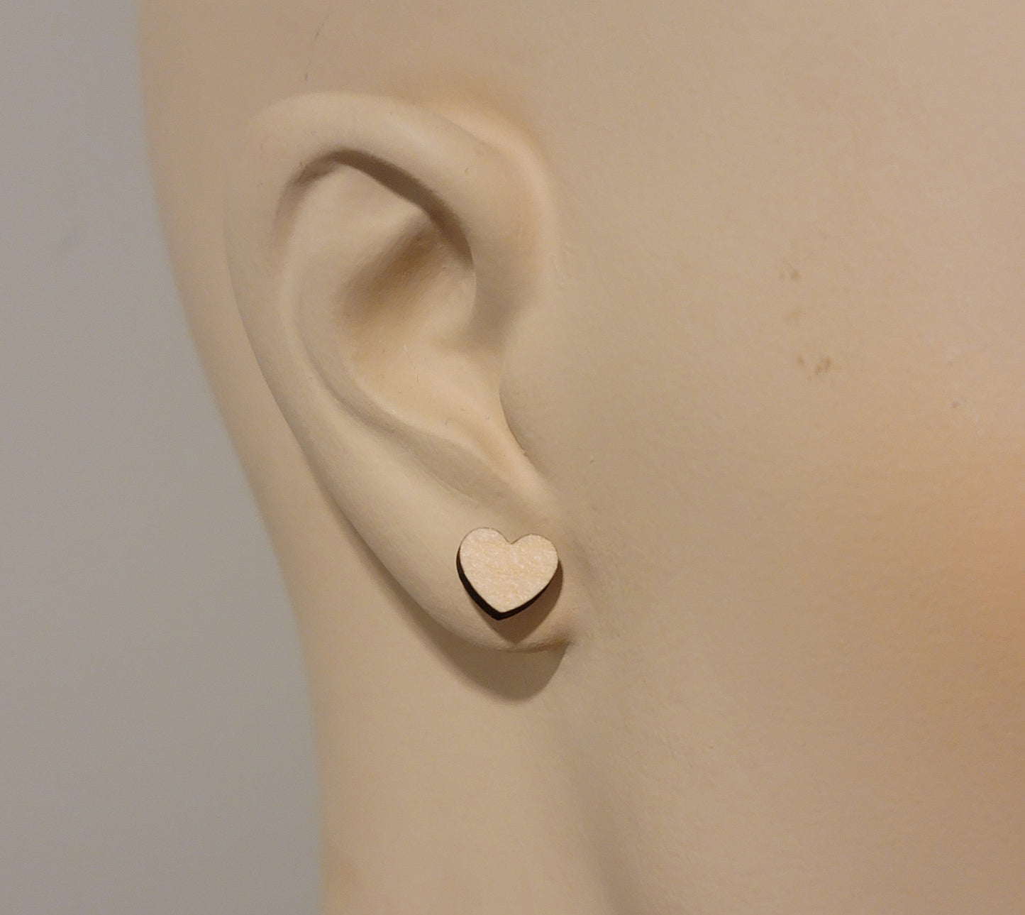 Sweetheart Wood Stud Earrings – Everyday Lightweight