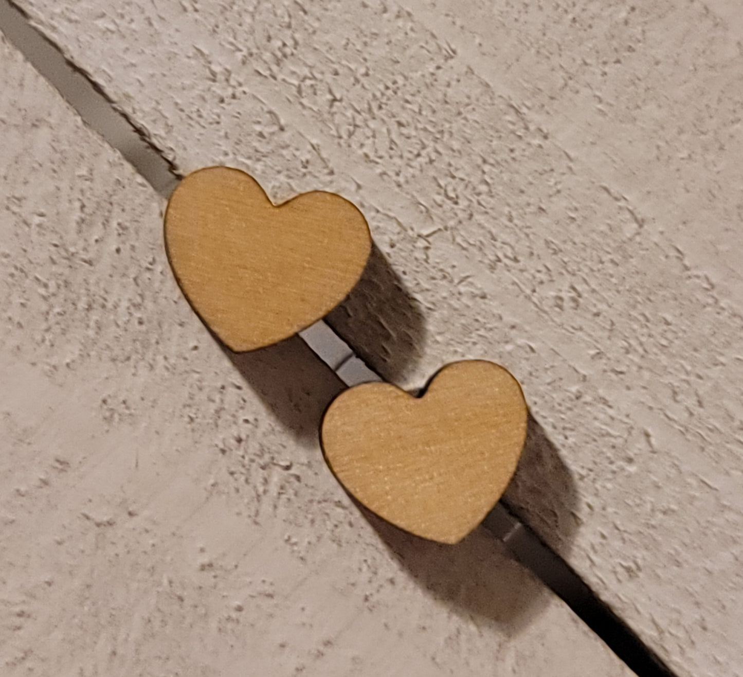 Sweetheart Wood Stud Earrings – Everyday Lightweight