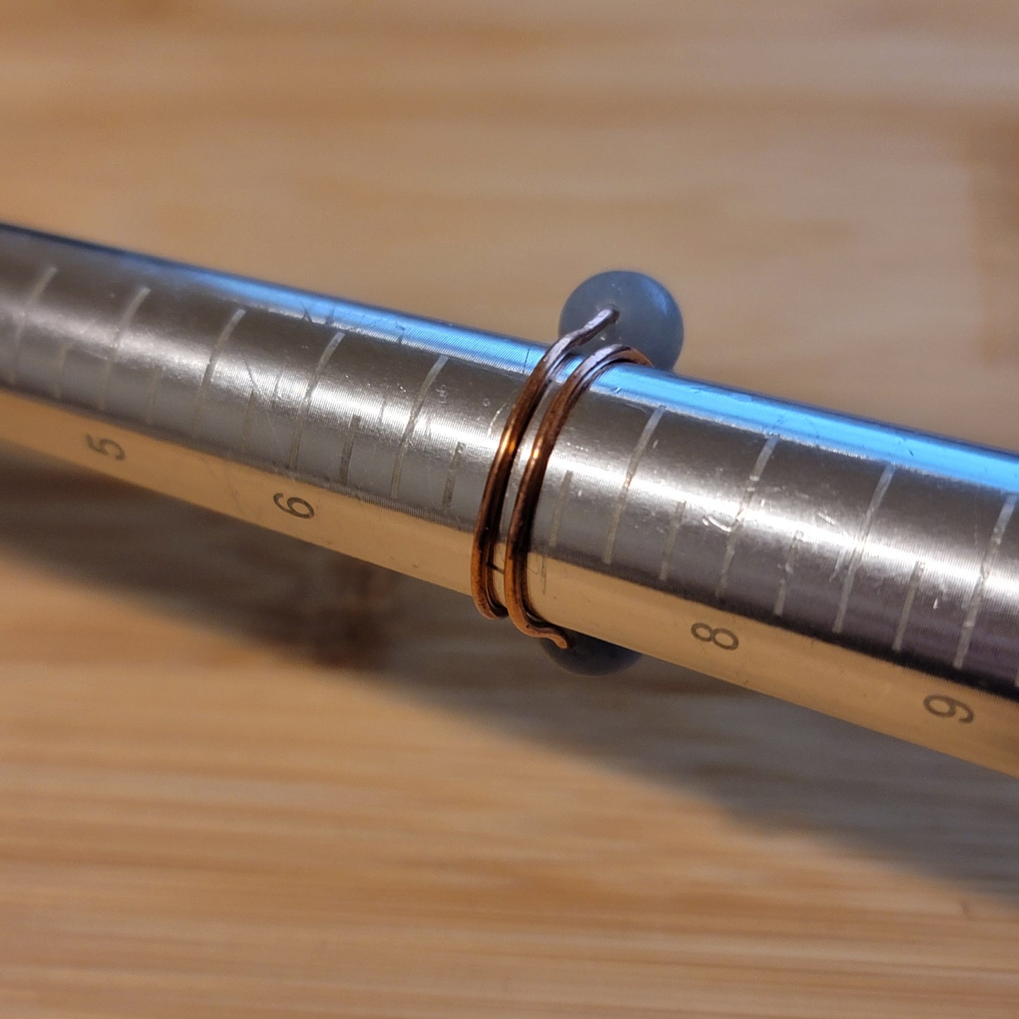 Handmade Copper Wire Wrapped Gemstone Rings – Multiple Sizes Available