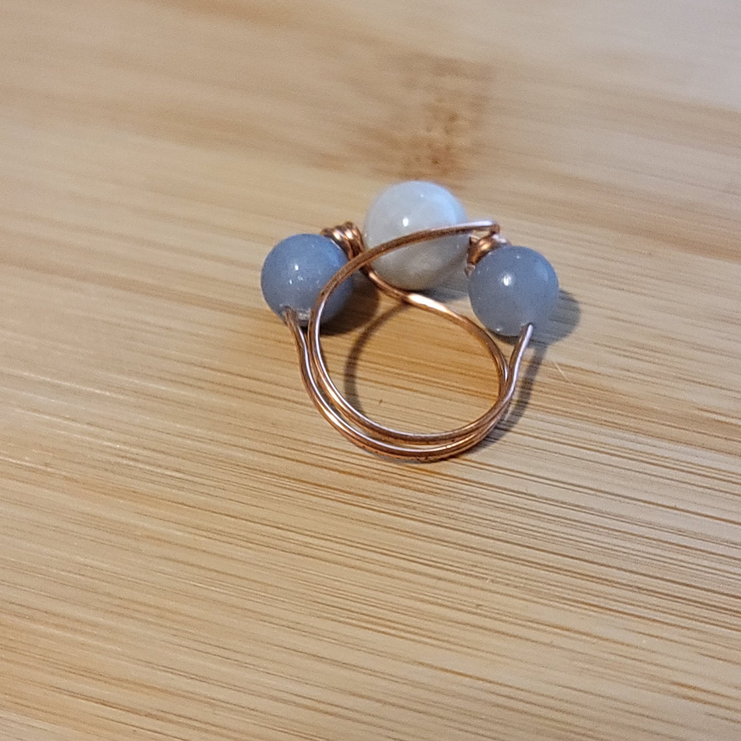 Handmade Copper Wire Wrapped Gemstone Rings – Multiple Sizes Available