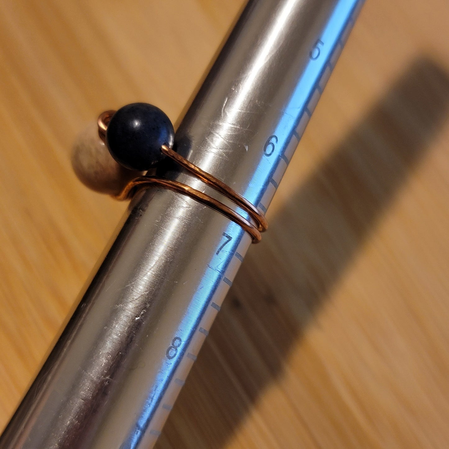 Handmade Copper Wire Wrapped Gemstone Rings – Multiple Sizes Available