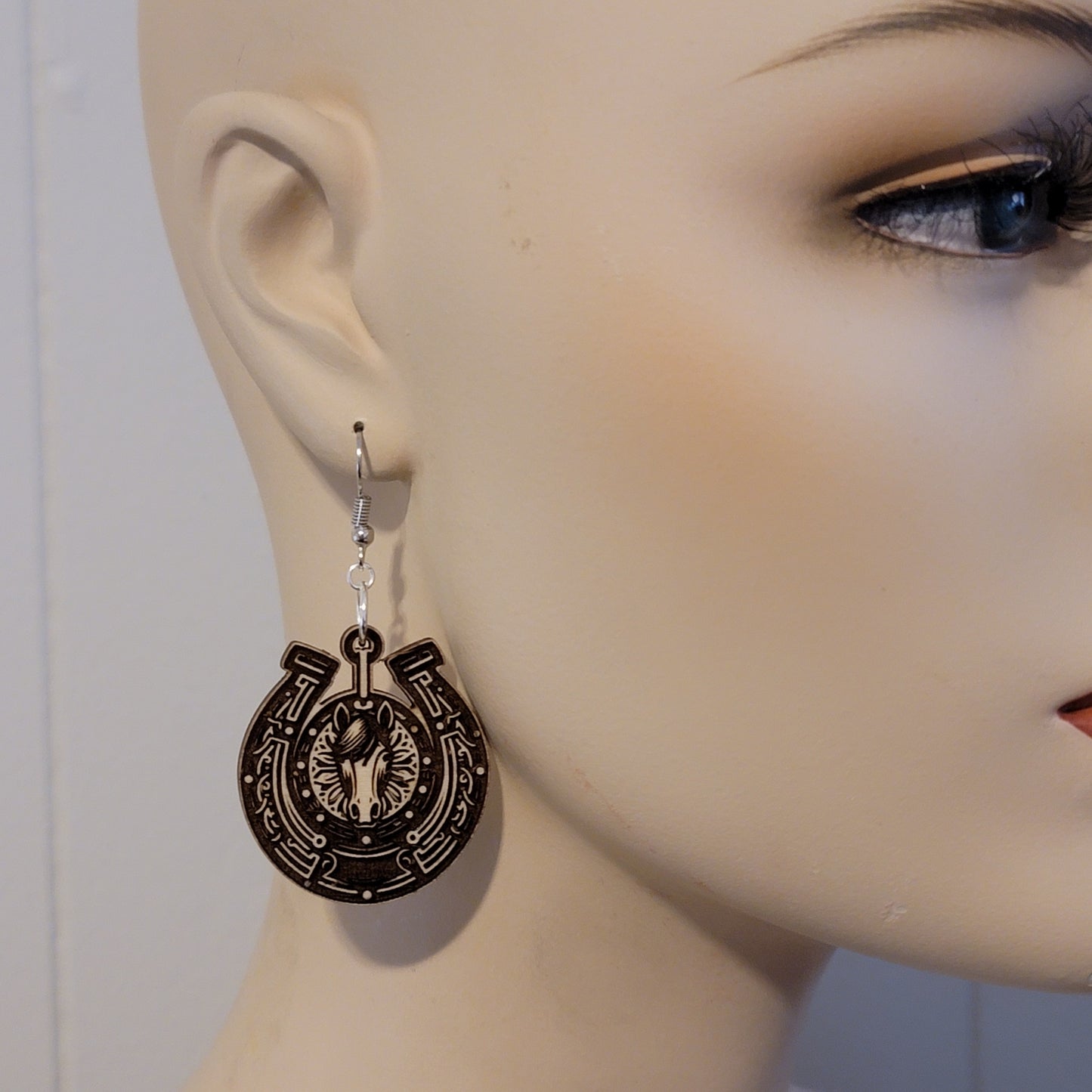 Horseshoe Earrings Western Cowgirl Dangle