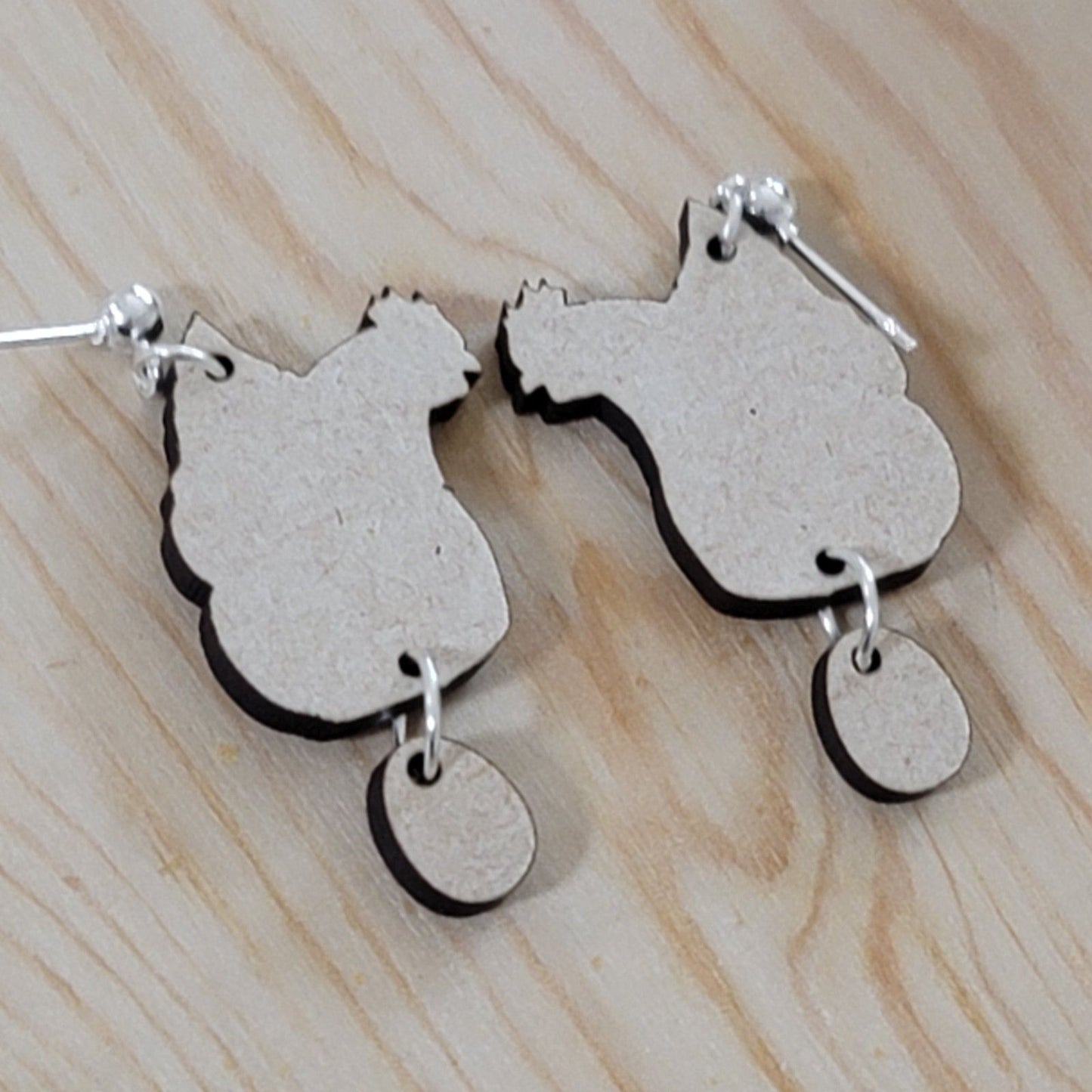 Handmade Chicken Butt Hen & Egg Dangle Earrings – Farmhouse Humor Gift