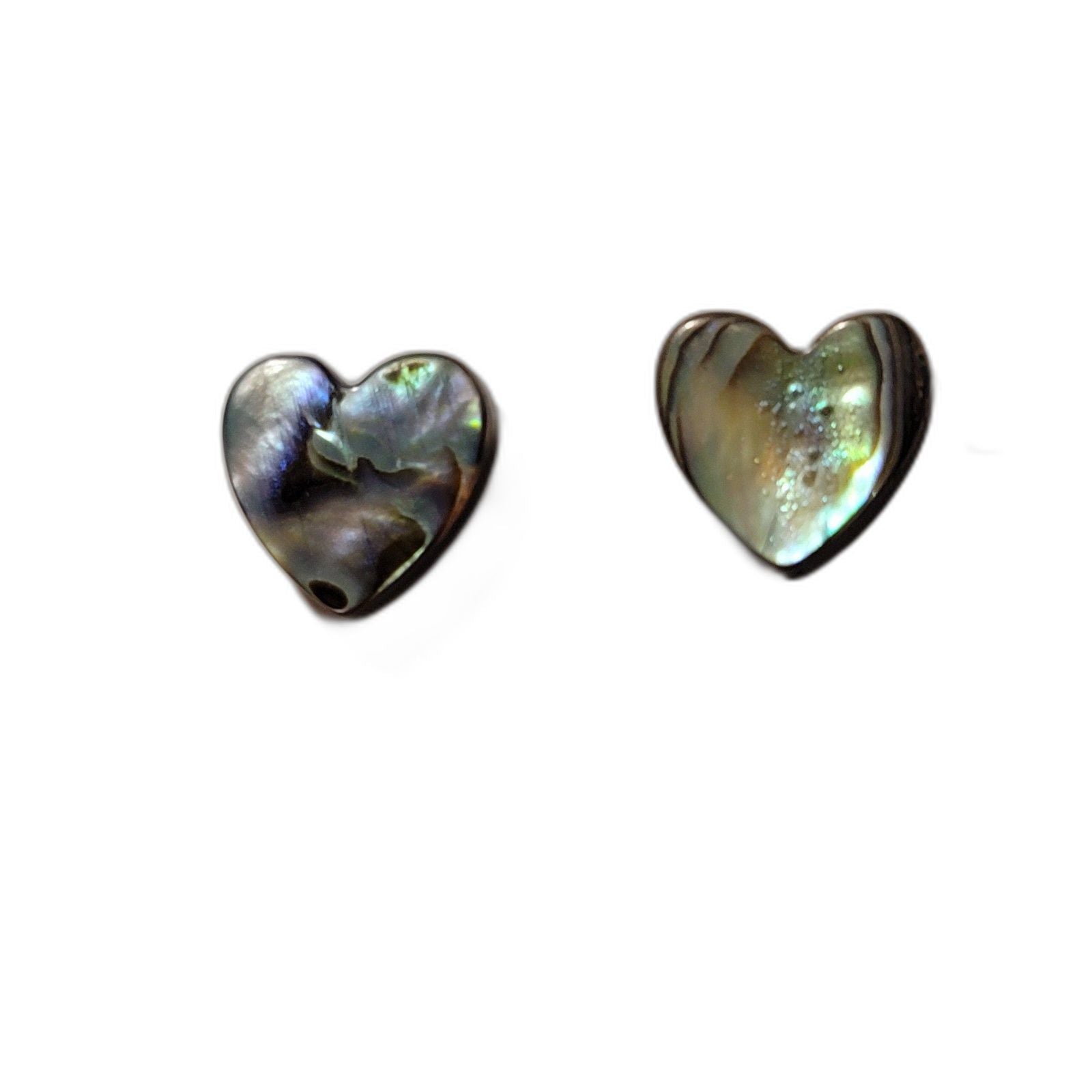 Heart-shaped earrings on a white background