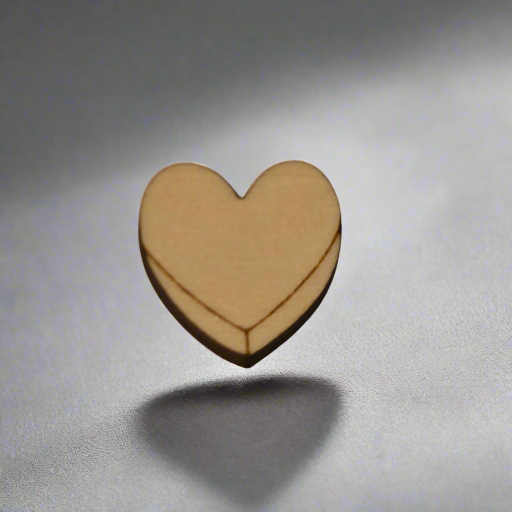 Handmade Wooden Heart Stud Earrings – Valentine’s “Hug Me” Candy Design
