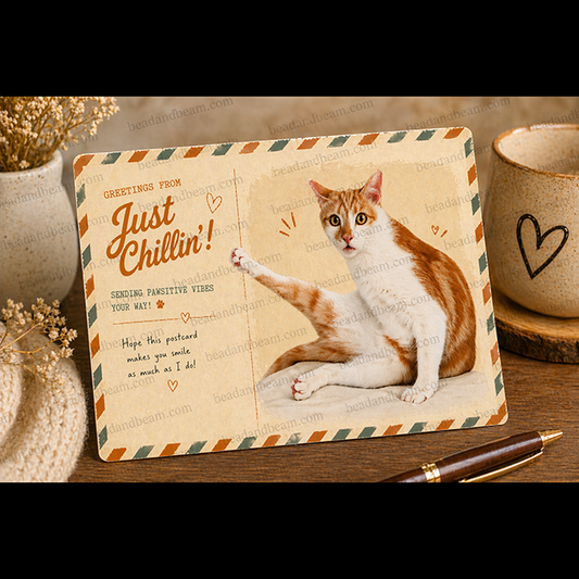 Funny Cat Postcard – Vintage “Just Chillin’” Cat Card