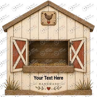 Chicken Coop Earring Card – Farmhouse Jewelry Display (Printed)