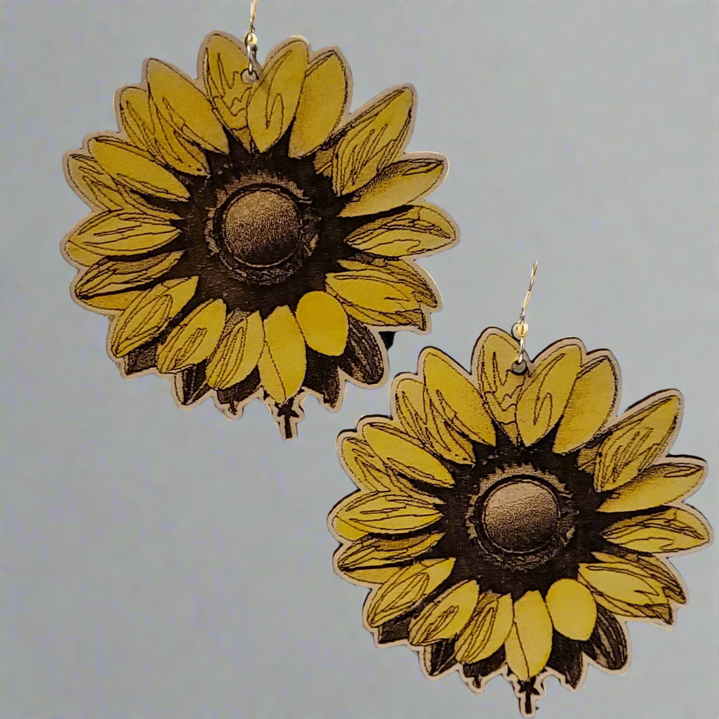 Large Oversized Sunflower Earrings
