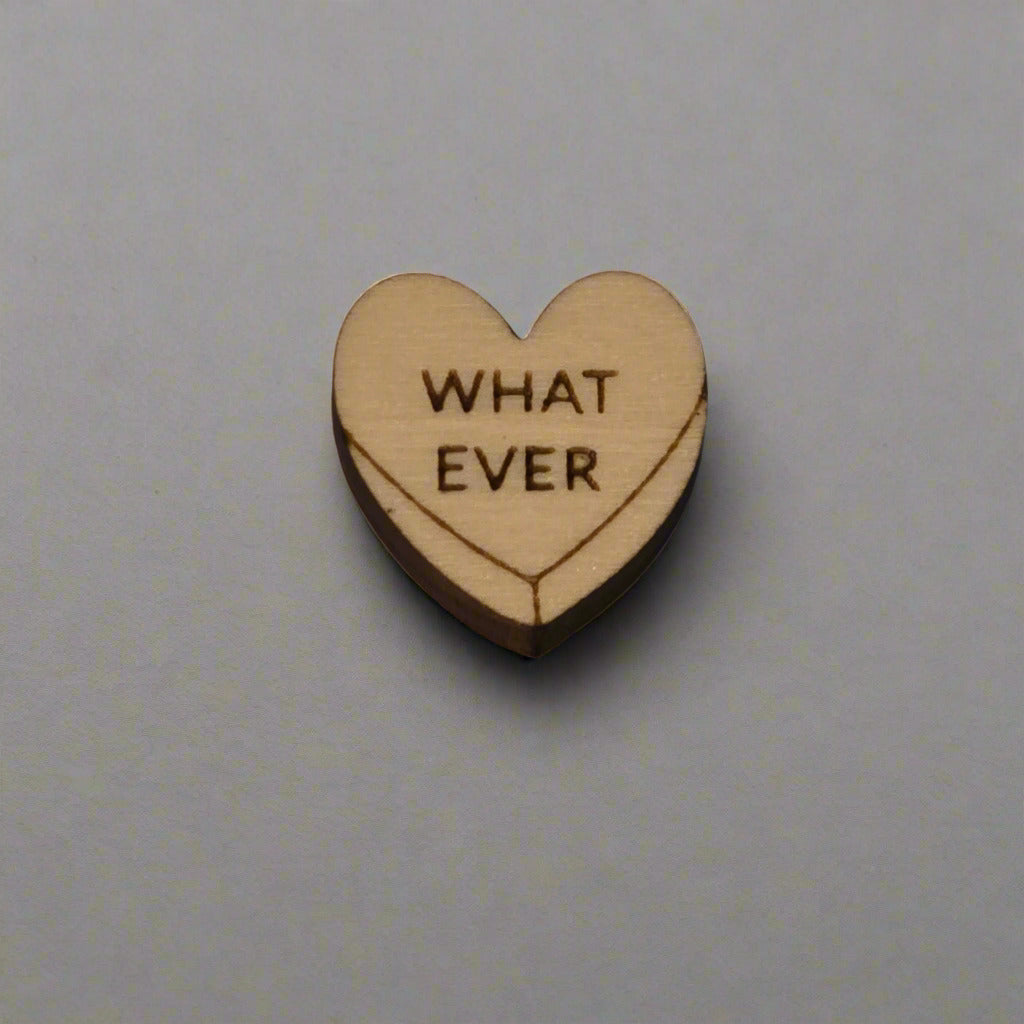 Handmade Wooden Heart Stud Earrings – Valentine’s “Hug Me” Candy Design