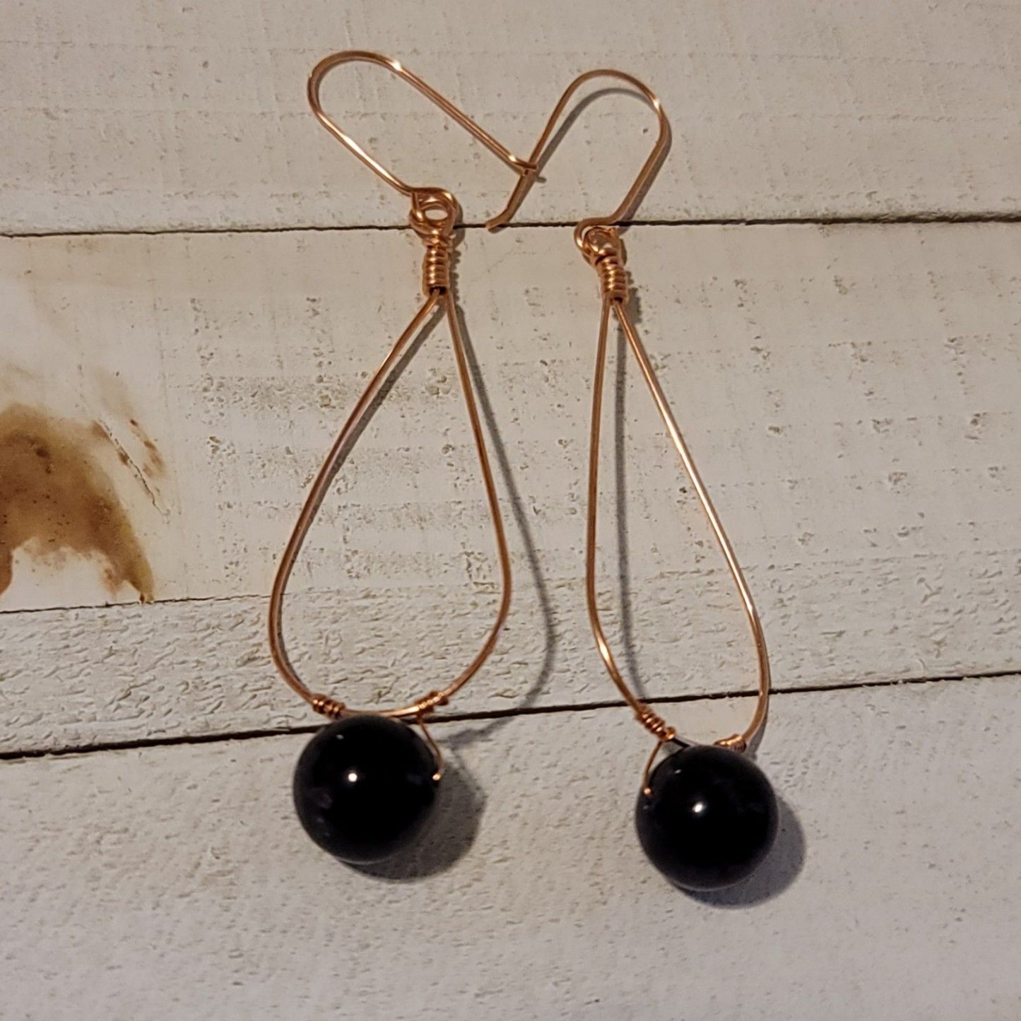 Handmade Tear Drop Amethyst Dangle Earrings