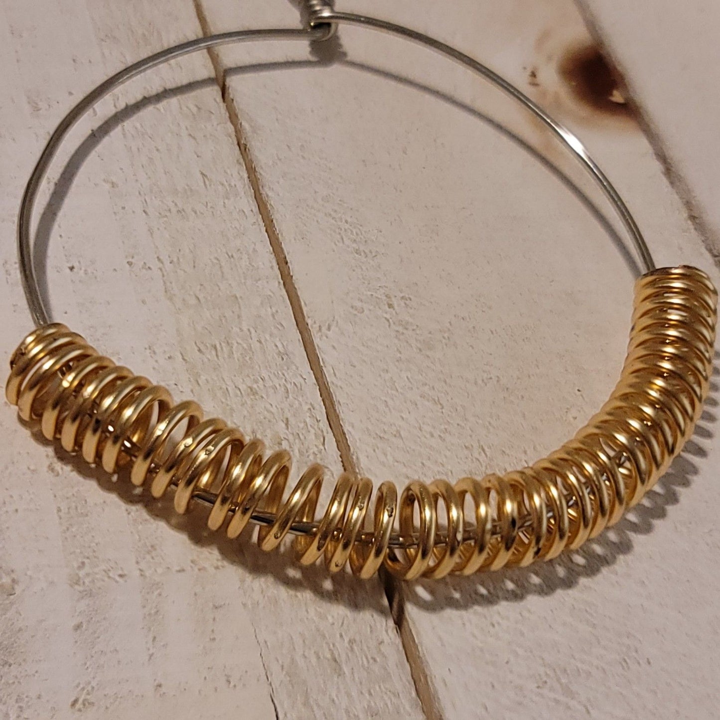Handmade Gold Spring Hoop Earrings – Lightweight Wire Wrapped Hoops